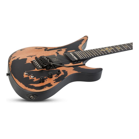 Guitarra Schecter Synyster Custom-s Distressed Satin Black Diestro Bordó