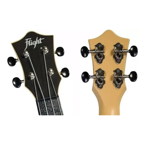 Ukelele Soprano Color Negro 4 Cuerdas, Flight Tus35 Pack Blk Negro