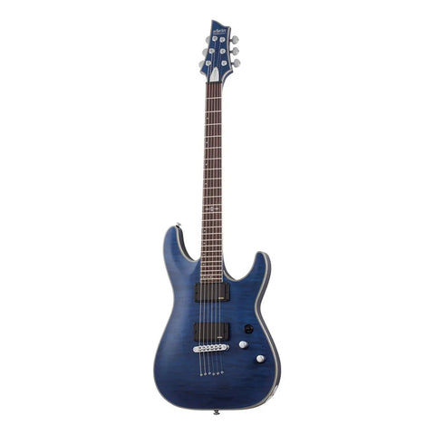 Guitarra Schecter C-1 Platinum See Thru Midnight Blue Color Azul Acero Material Del Diapasón Ébano Orientación De La Mano Diestro