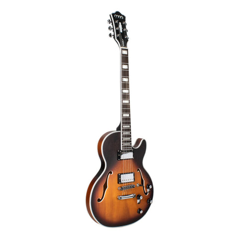 Guitarra Electrica Jazz Satin Mod. Les Paul Violin Sunburst Diestro Marrón Palo De Rosa