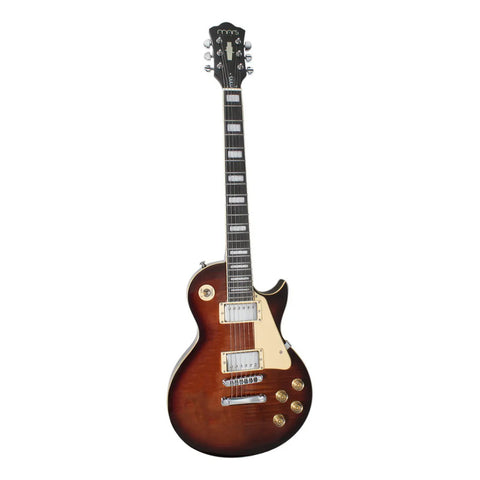 Guitarra Mars Electrica Mod. Lp Standard Brown Diestro Sombreado Palisandro Palo De Rosa