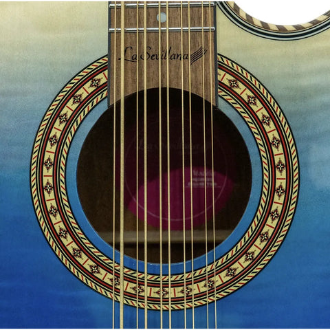 Bajo Quinto La Sevillana Electroacústico Azul Bq338ce Deluxe Diestro Azul