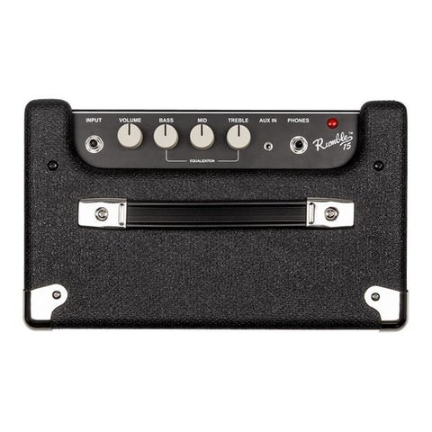 Amplificador Fender Rumble 15 Combo De Bajo Negro/plata
