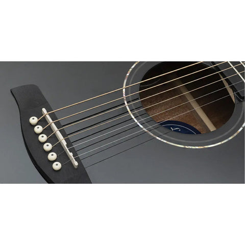 Guitarra Electroacustica La Sevillana Ga-321ceq-blk Black Negro Diestro