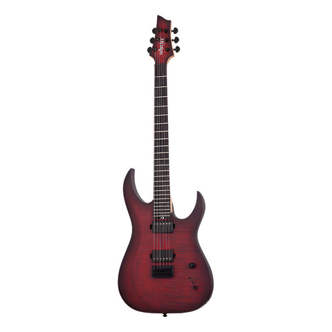 Guitarra Eléctrica Schecter Sunset-6 Extreme Scarlet Burst Diestro Marrón Ébano