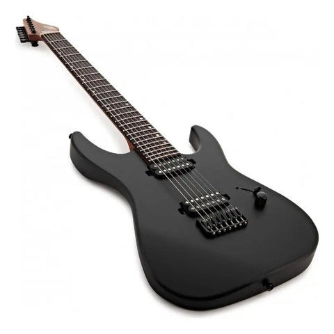 Guitarra Eléctrica 7 Cuerdas Jet Guitars Js-507 Satin Black Color Negro Material Del Diapasón Palisandro Orientación De La Mano Diestro Palo De Rosa