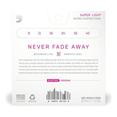 Guitarra String 09 Daddario Xs E0942 Long Life