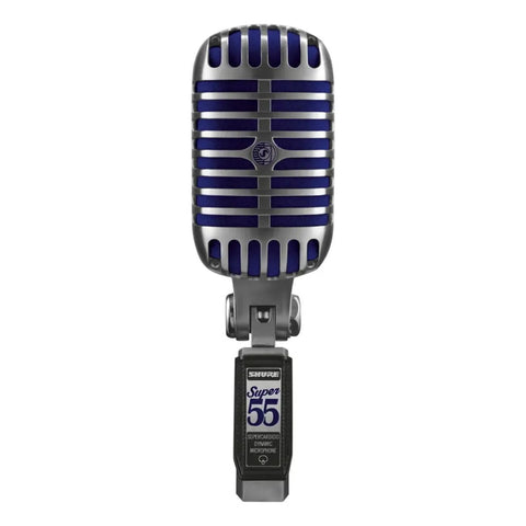 Micrófono Clásico Para Voces Shure Super 55 Color Negro Plateado