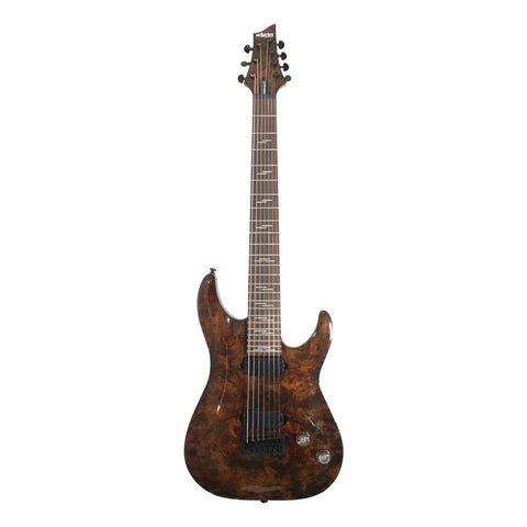 Guitarra Eléctrica 7 Cuerdas Schecter Omen Elite-7 Charcoal Diestro Palo De Rosa