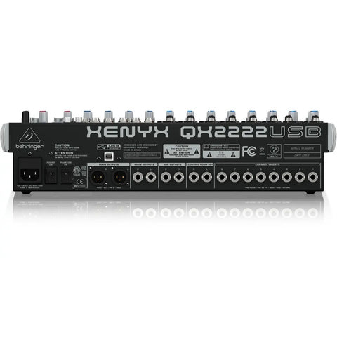 Mezclador De Efectos, 22 Canales, Usb, Behringer Qx2222usb