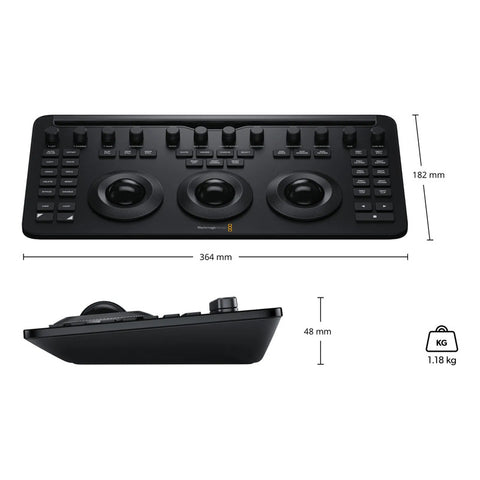 Blackmagic Davinci Resolve Micro Color Panel Interfaz Negro