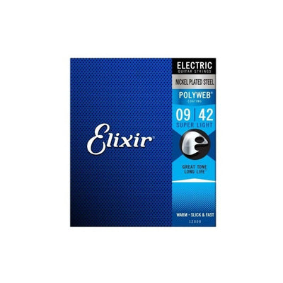 Cuerdas Para Guitarra Eléctrica (.009-.042)  Elixir 12000