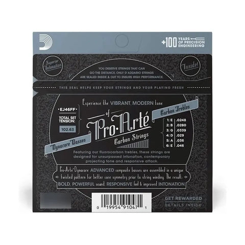 D'addario Proart Carbon Tensión Alta Ej46ff Cuerdas Guitarra