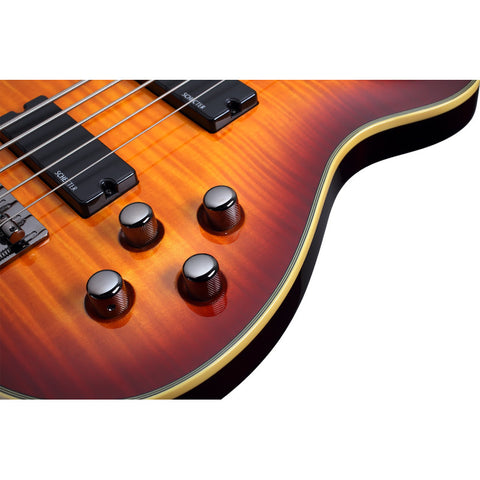 Bajo Eléctrico 5 Cuerdas Schecter Omen Extreme-5 Vsm Diestro Vintage Sunburst