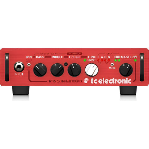 Cabezal Amplificador P/bajo 250w, Tc Electronic Bh250 Rojo