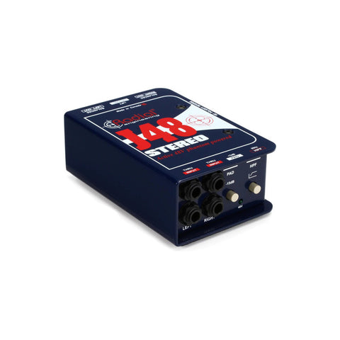Caja Directa Activa Radial J48 Stereo 2 Canales Con Alimentación Phantom