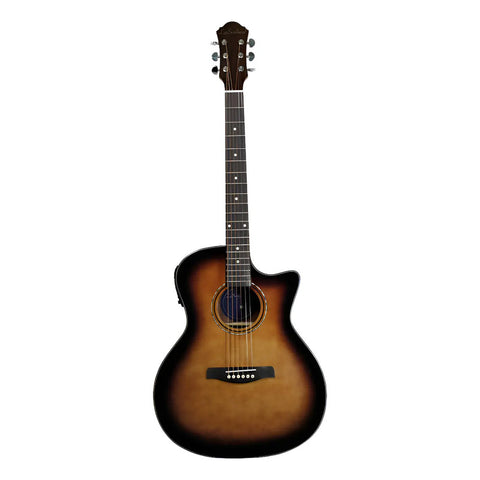 Guitarra Electroacústica Sombreada La Sevillana Ga-320ceq Sombreado Transparente
