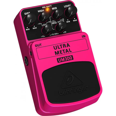 Pedal P/ Guitarra Distorsión Ultra Metal, Behringer Um300 Rosa