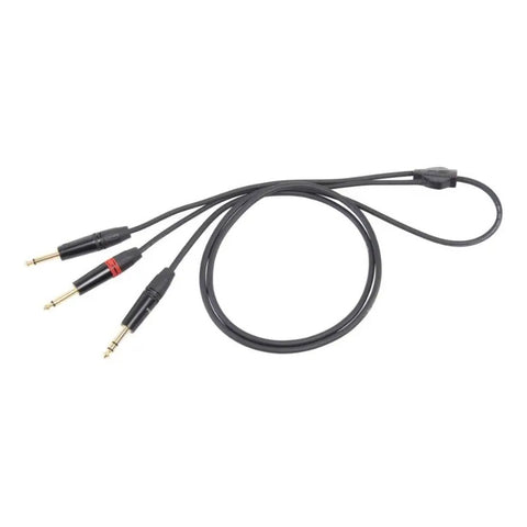 Cable Proel Con 1 Plug Estéreo A 2 Plug Mono De 6.3 Mm Y 1.8 M