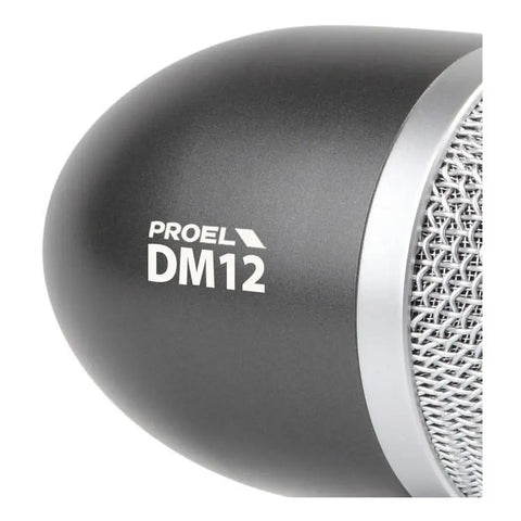 Proel Dm12 Micrófono Dinámico Para Bombo Bajo Tuba Bass Drum Mic Gris