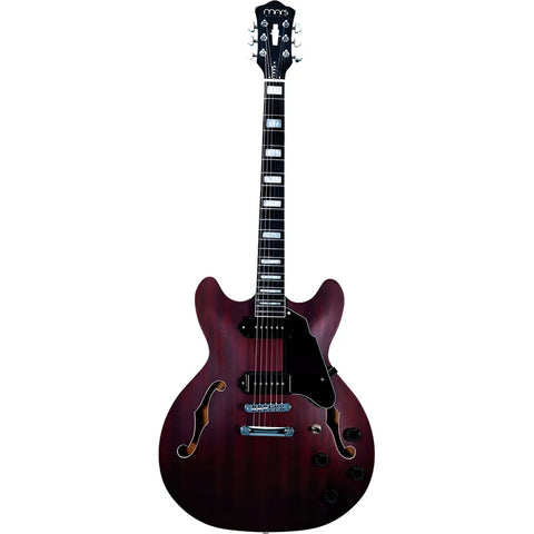 Guitarra Eléctrica Mars Hollowbody 335 P90 Satin Red Color Rojo Material Del Diapasón Palisandro Orientación De La Mano Diestro Palo De Rosa