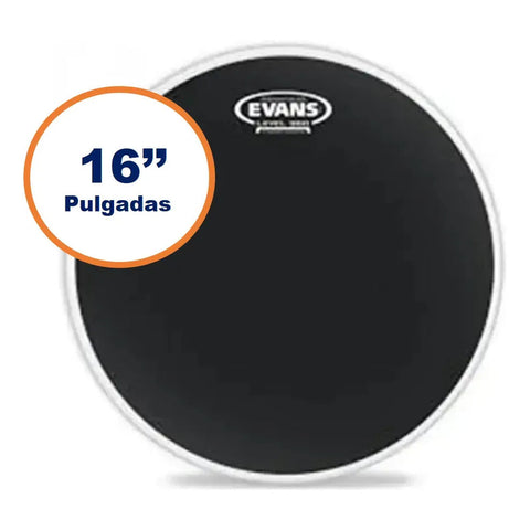 Evans Tt16rbg Parche Resonante Tom 16 Pulgadas Negro 1 Capa