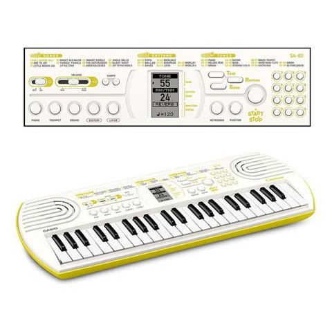 Mini Teclado Casio Portatil Modelo Sa-80 White Blanco