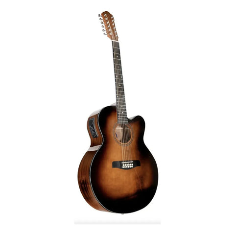 Guitarra 12 Cuerdas La Sevillana Ju-1200ceq Sombreado Trans Sombreado Transparente Diestro