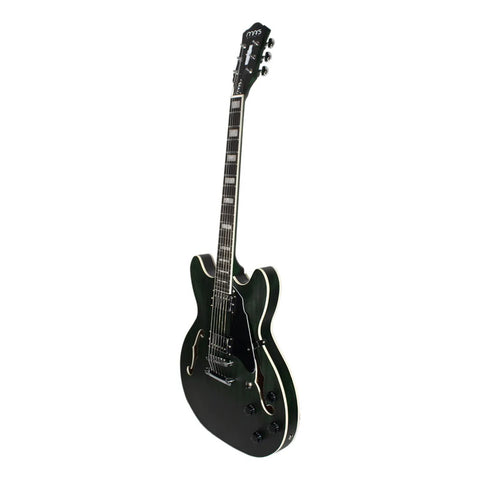 Guitarra Mars Electrica Mod. Hollowbody 335 Satin Green Diestro Green