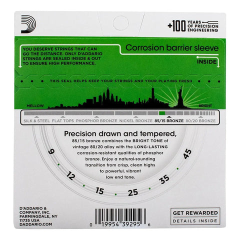 Cuerdas Guitarra Acústica Bronce 85/15 D'addario Ez890-e