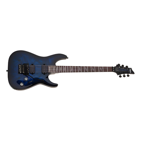 Guitarra See-thru Blue Burst Schecter Omen Elite-6 Fr Diestro