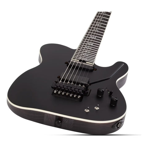 Guitarra Eléctrica Schecter Pt 7 Fr-s Sls Elite Evil Twin Bl Diestro Negro Ébano