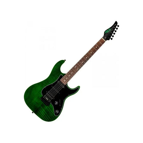 Guitarra Eléctrica Jet Guitars Js450 Verde Material Maple Tostado Diestro Transparent Green Arce Tostado