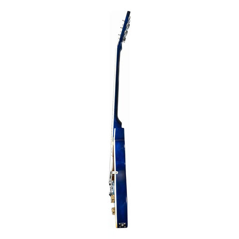 Guitarra Electrica Mars Lp Style Standard Satin Blue Hh Diestro Azul Satinado Palo De Rosa
