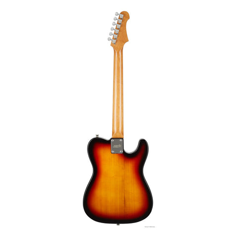 Guitarra Eléctrica Tele Zurda Jet Guitars Jt300 Lh Sunburst Zurdo Marrón Oscuro Maple