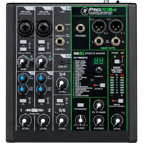 Mezcladora Profesional 6ch C/efectos Y Usb Mackie Profx6v3