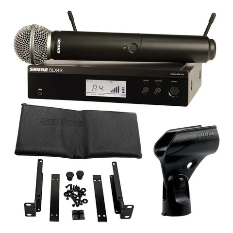 Micrófono Inalámbrico Shure Blx24r/sm58-j11 Montura De Rack Negro
