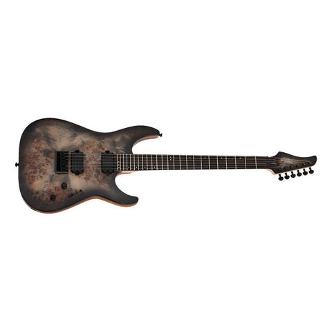 Guitarra Eléctrica Sólida 6 Cuerdas Schecter C-6 Pro Cbu Diestro Charcoal Burst Wengué