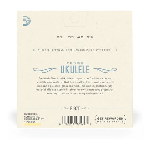 Cuerdas D'addario Ej87t Para Ukelele Tenor