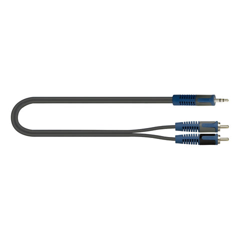 Cable Adaptador Quiklok Mini Plug 3.5mm A 2 Rca 5m Audio