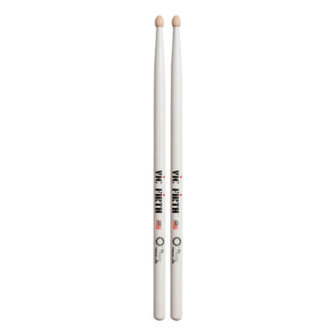 Baquetas Punta De Madera De 16 1/8in Vic Firth Thomas Lang Color Blanco