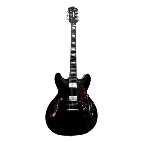 Guitarra Mars Electrica Mod. Hollowbody 335 Studio Black Diestro Negro