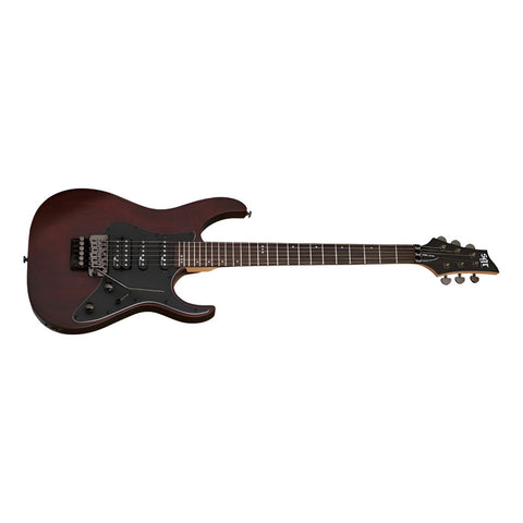 Guitarra Eléctrica Color Nogal, Sgr By Schecter Banshee-6 Fr Diestro Bordó
