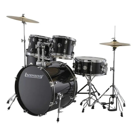 Batería De 5 Tambores Ludwig Accent Lc19511 Negro Sparkle Negro