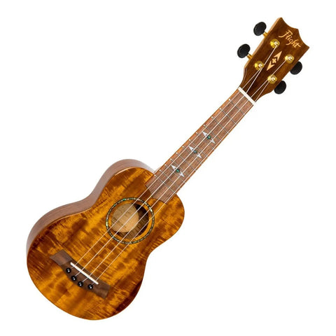 Ukelele Soprano 12 Trastes Con Funda Flight Dus445 Acacia Marrón