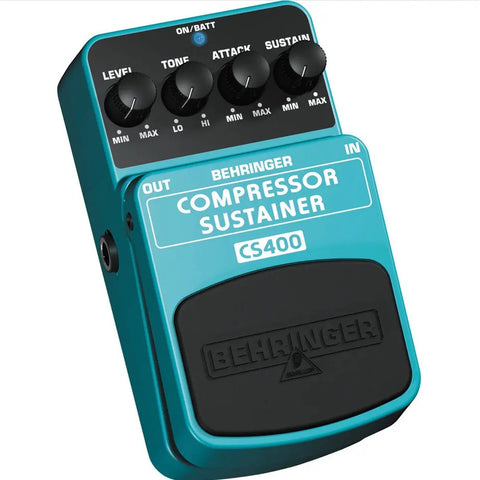 Behringer Cs-400 Compressor/sustainer Pedal Para Guitarra Color Verde Verde Claro