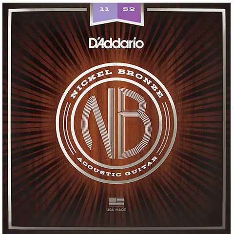 Encordadura Para Guitarra Acústica 11-52 Daddario Nb1152