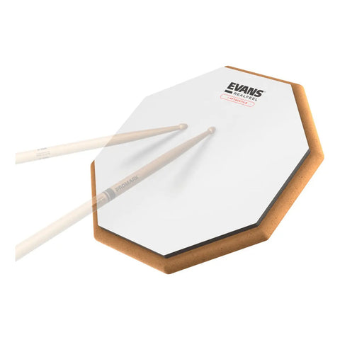 Pad Practicador Evans Rf10g-at Realfeel Attacktile 10 Blanco