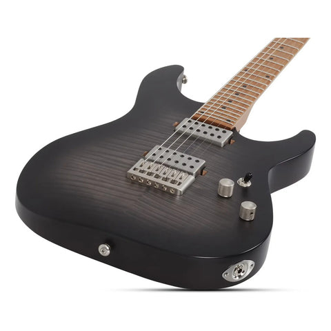 Schecter C-1 Standard Plus  Guitarra Eléctrica Negro Trans Diestro Negro Maple