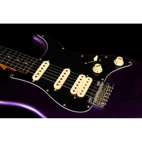 Guitarra Tipo Strato Jet Guitars Js-400 Plm R Plum Diestro Lila Palo De Rosa
